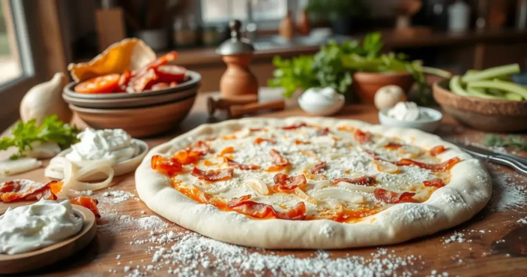 flammkuchen mit lachs